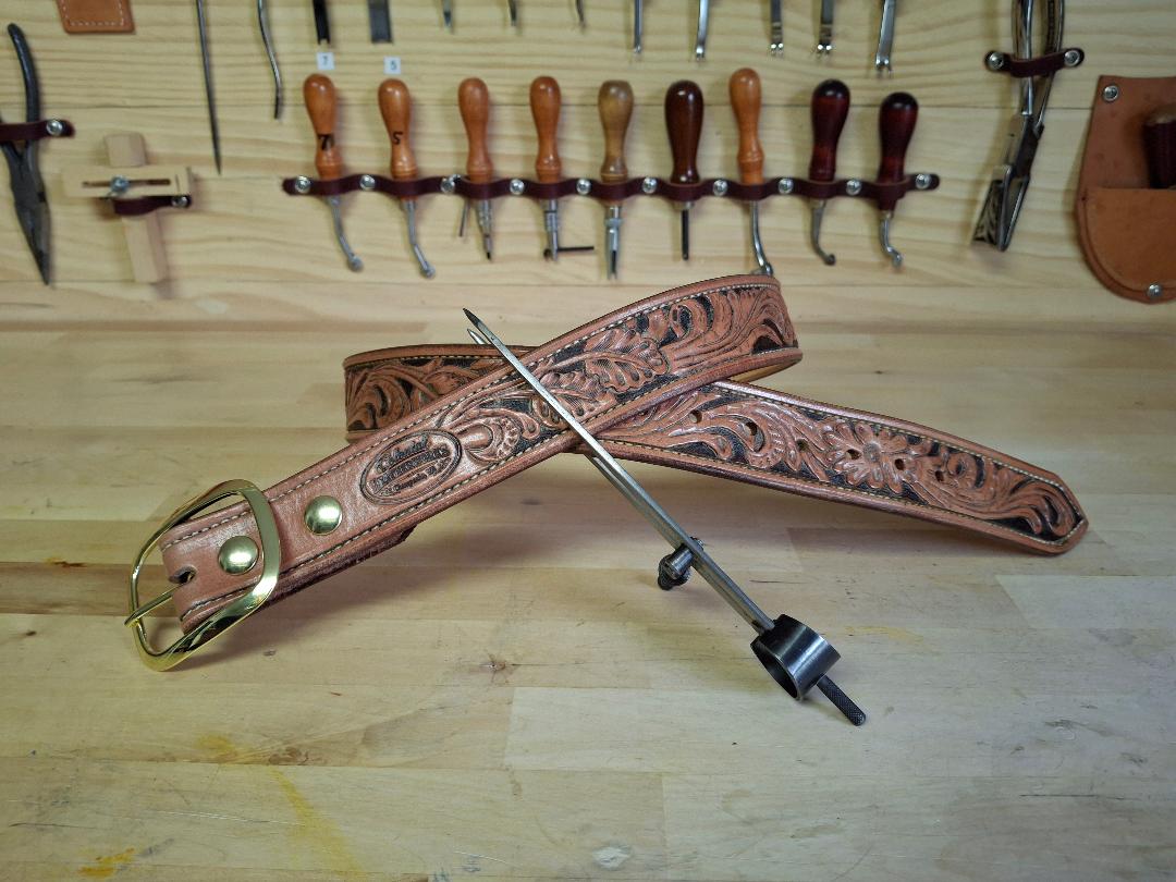 Carved Western Belt, 34"-36"