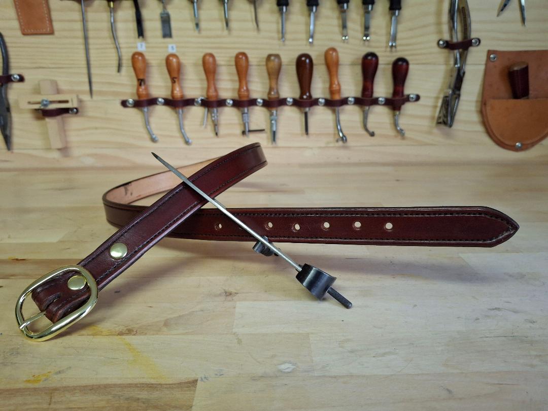 1" Burgandy Belt, 32"-34"